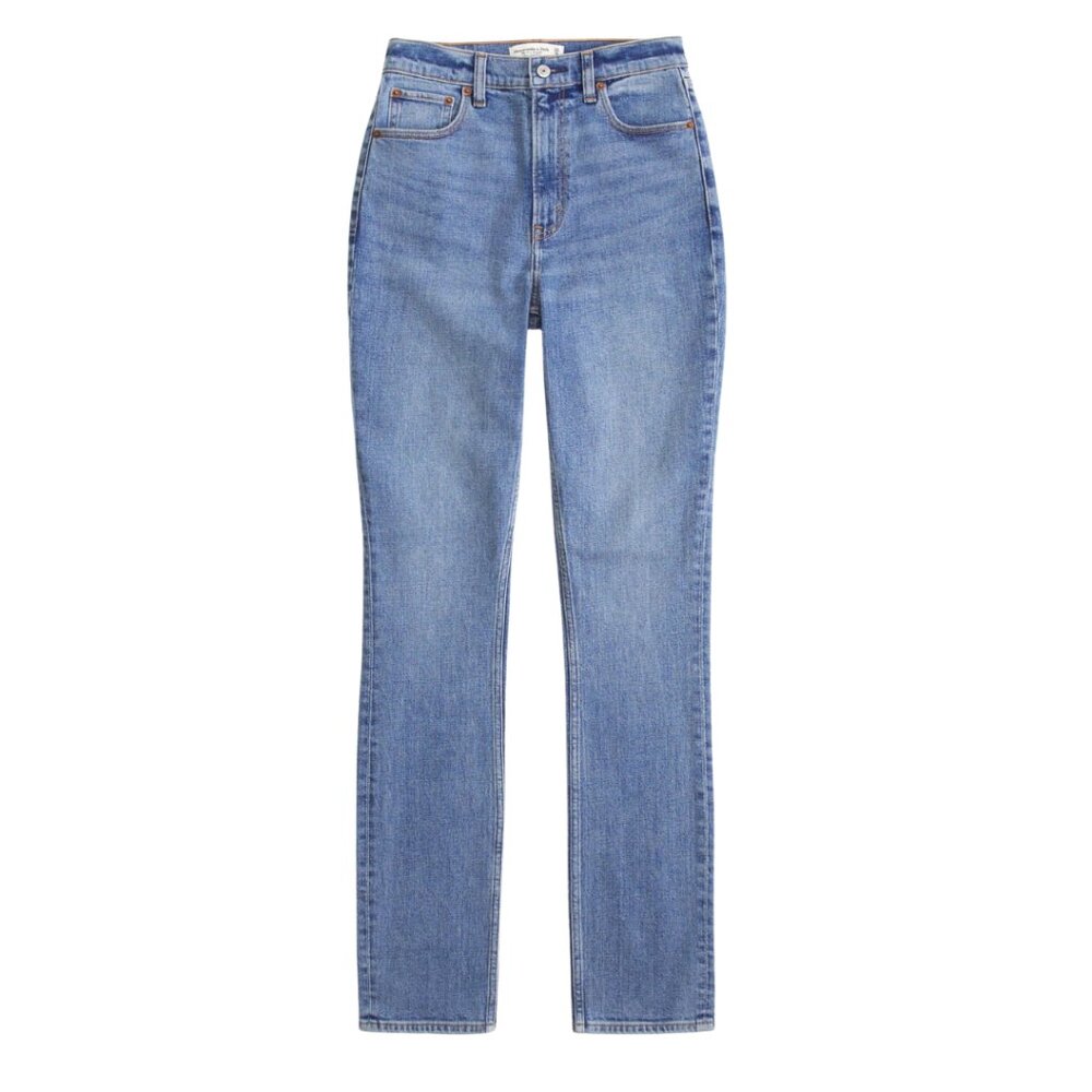 Abercrombie Ultra High Rise 90s Slim Straight Jean Sz 27 Short
